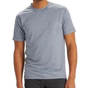 Vuori Tradewind Performance Tee Shirt Mens Large Blue Short Sleeve Stretch Soft